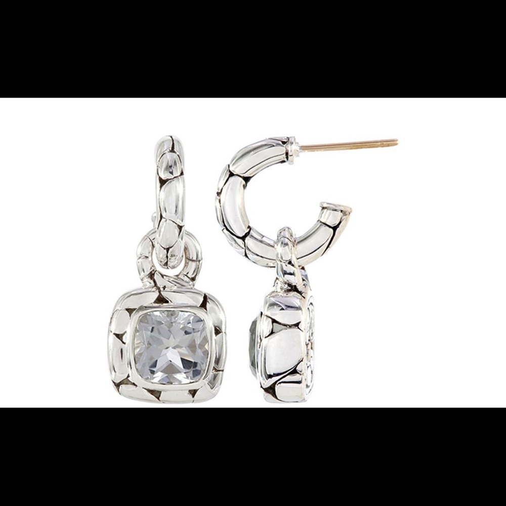 John Hardy Kali White Topaz earrings